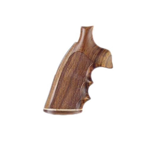 Hogue Fancy Hardwood Grips with Accent Stripe, Finger Grooves and Contrasting Butt Cap for Colt Anaconda, King Cobra Checkered Cocobolo - Hogue