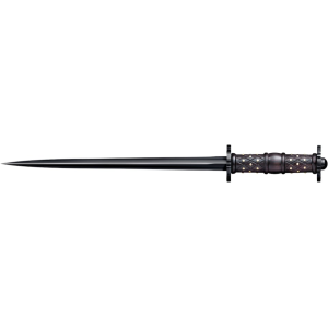 Cold Steel Rondel Dagger Fixed Blade Knife 11.5" 1065 Black Blade Rosewood Handle - Cold Steel