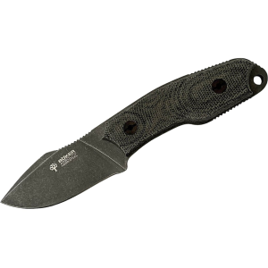 Boker Knives El Heroe Micarta Fixed Blade Knife 2.95" Drop Point Bohler N695 Stonewashed Blade Micarta Handle Black - Boker Knives
