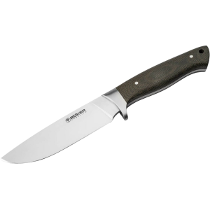 Boker Knives Hunter Micarta Fixed Blade Knife 4.72" Drop Point ACX 390 Satin Blade Micarta Handle Green - Boker Knives