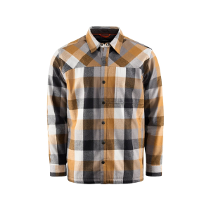 Grundens Men's Bankside Lined Shirt Jacket Freestone Plaid Large - Grundens