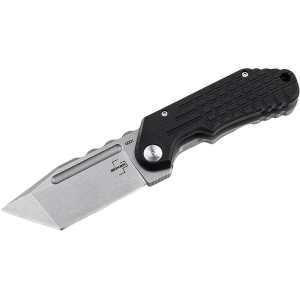 Boker Knives Dvalin Pocket Knife 2.8" Tanto Point D2 Stonewashed Blade G-10 Handle Black - Boker Knives