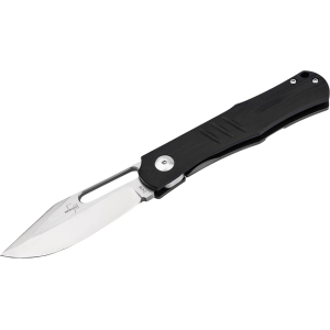 Boker Knives Sliplock Pocket Knife 3.03" Clip Point Sandvik 14C28N Satin Blade G-10 Handle Black - Boker Knives