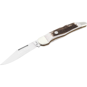 Boker Knives Traditional Series 2.0 Folding Hunter Single Blade Pocket Knife 3.62" Clip Point D2 Satin Blade Stag Handle Bone - Boker Knives