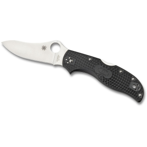 Spyderco Stretch 2 Folding Knife 3.45" Drop Point VG-10 Stainless Steel Blade FRN Handle Black - Spyderco