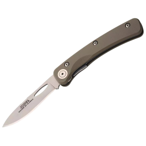 Knives of Alaska Featherlite Hunter Pocket Knife 3" Drop Point D2  Blade G-10 Handle OD Green with Pocket Clip - Knives Of Alaska