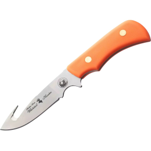 Knives of Alaska Trekker Whitetail Fixed Blade Knife 3.25" Drop Point with Gut Hook D2 Bead Blasted Blade SureGrip Handle Orange - Knives Of Alaska