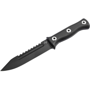 Boker Knives Pilot Knife 2.0 Fixed Blade Knife 5.51" Clip Point D2 Black Powder Coat Blade G-10 Handle Black - Boker Knives