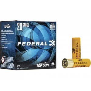 Federal Top Gun 20 Gauge Ammo 2-3/4" #7-1/2 Lead Shot 7/8 oz Case of 250 (10 Boxes of 25) - Federal Premium