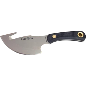 Knives of Alaska Caribou Fixed Blade Knife 3.5" Drop Point D2 Satin Blade SureGrip Handle Black - Knives Of Alaska