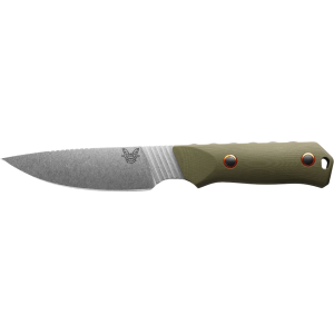 Benchmade Hunt Raghorn Fixed Blade Knife 4" Drop Point CPM S30V Stonewashed Blade G-10 Handle Green - Benchmade