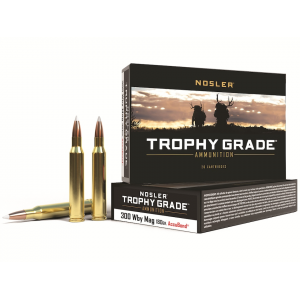 NOSLER Trophy Grade 300 Weatherby Magnum Ammo 180 Grain NOSLER Accubond Bonded Polymer Tip Box Of 20