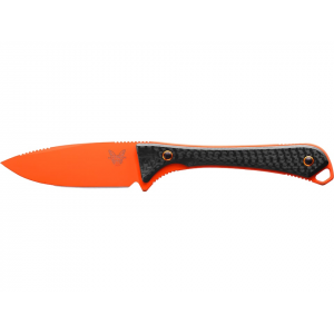 Benchmade Hunt Altitude Fixed Blade Knife 3" Drop Point CPM-S90V Orange Cerakote Blade Carbon Fiber Handle Black - Benchmade