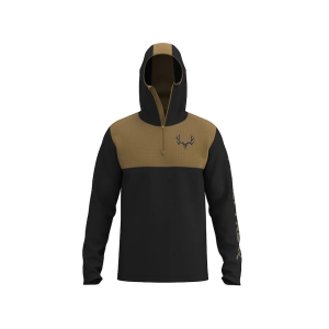 MULEY FREAK Men's Drifter Midweight Performance Hoodie Black/Tan 2XL