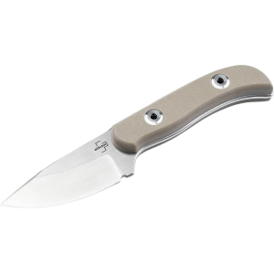 Boker Knives Dasos 2.0 Fixed Blade Knife 3.15" Drop Point D2 Satin Blade G-10 Handle Tan - Boker Knives