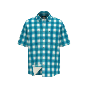 ORVIS Men's Stonefly Plaid Shirt Pacific Blue/Citrus Large