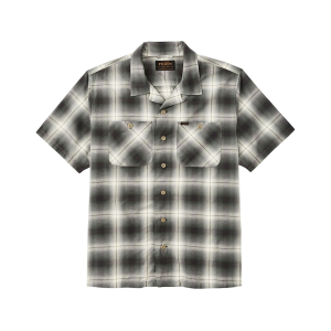 FILSON Men's Greenwood Camp Shirt Olive/Beige Ombre Large