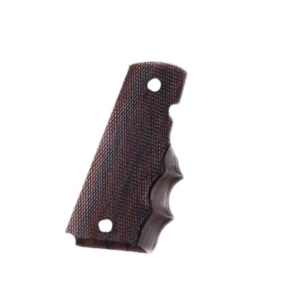 Hogue Fancy Hardwood Grips with Finger Grooves 1911 Government, Commander with Extended Magwell Checkered Rosewood - Hogue