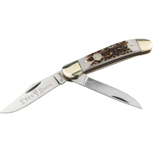 Boker Knives Traditional Series 2.0 Copperhead Pocket Knife 2.75" Clip Point, Drop Point D2 Satin Blade Stag Handle Bone - Boker Knives