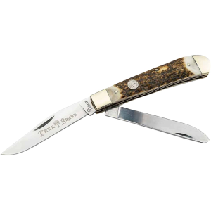Boker Knives Traditional Series 2.0 Trapper Pocket Knife 3.25" Clip and Spey Point D2 Satin Blade Stag Handle Bone - Boker Knives