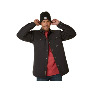 Ariat Men's Rebar Durastretch Utility Shirt Jacket Black Large - Ariat