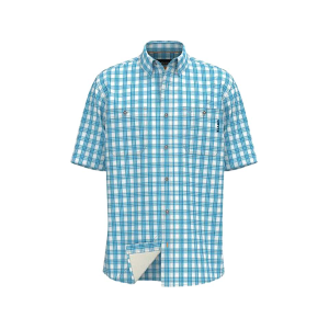 ORVIS Men's River Guide Plaid Shirt Pacific Blue XL