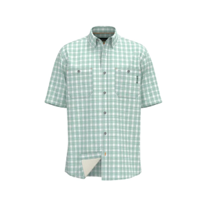 ORVIS Men's River Guide Plaid Shirt Aloe Large