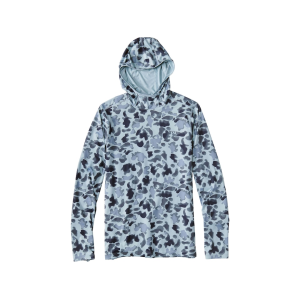 ORVIS Men's Sun Defense Printed Hoodie Blue Water Camo Large