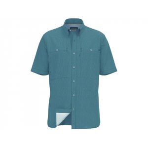ORVIS Men's Open Air Caster Solid Shirt Blue Lagoon/Snow 2XL