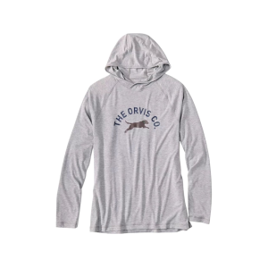 ORVIS Men's Dricast Logo Hoodie Light Gray Heather 2XL