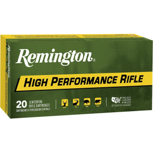 Remington High Performance Rifle 22 Hornet Ammo 45 Grain Pointed Soft Point Box of 50