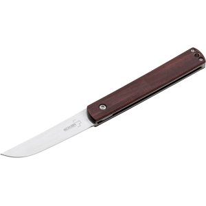 Boker Knives Wasabi Pocket Knife 2.83" Drop Point 440C Satin Blade Cocobolo Handle Wood - Boker Knives