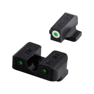 TRUGLO Tritium Pro Sight Set for Glock MOS Low Tritium Green with White Front Outline