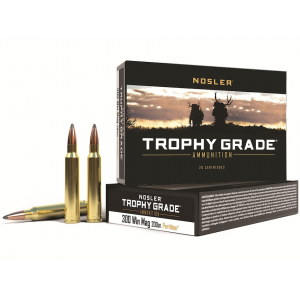 ler Trophy Grade 300 Winchester Magnum 200 Grain Nosler Partition Jacketed Soft Point Box Of 20 Ammo