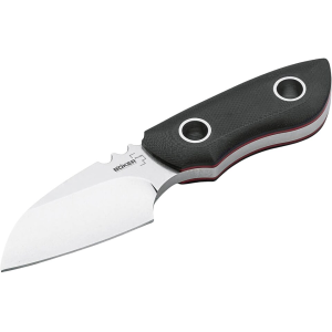 Boker Knives PryMini Pro Fixed Blade Knife 2.36" Sheepsfoot D2 Satin Blade G-10 Handle Black - Boker Knives