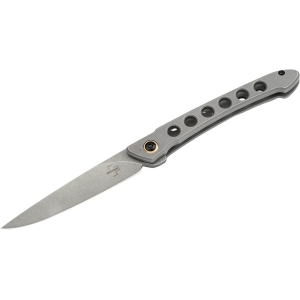 Boker Knives Urban Spillo Flipjoint Pocket Knife 2.99" Drop Point 440C Stonewashed Blade Stainless Steel Handle Gray - Boker Knives