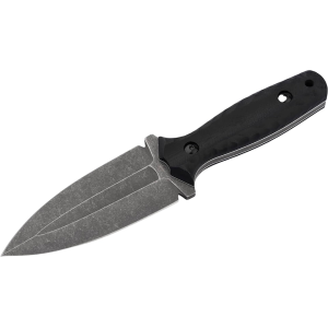 Boker Knives W1 Fixed Blade Knife 3.74" Dagger VG-10 Dark Stonewash Blade G-10 Handle Black - Boker Knives