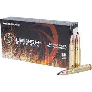 Lehigh Defense Tipped Controlled Chaos 358 Winchester Ammo 180 Grain Polymer Tip Lead Free Box of 20 - Lehigh Defense