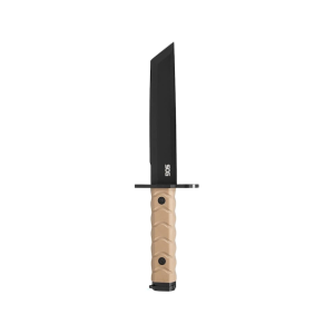 SOG BAR15T Tanto Bayonet Fixed Blade Knife 7.1" Tanto Point AUS-9 Black PVD Blade G-10 Handle Flat Dark Earth - Sog