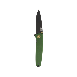 SOG Twitch III Assisted Opening Pocket Knife 3.1" Drop Point 154CM Titanium Nitride Blade Aluminum Handle Forest Green - Sog