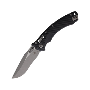 Microtech Amphibian S/E Pocket Knife 3.9" Clip Point Bohler M390MK Apocalyptic Blade Fluted G-10 Handle Black - Microtech