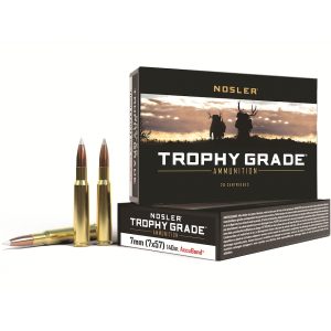 ler Trophy Grade 7x57mm Mauser (7mm Mauser) 140 Grain Nosler AccuBond Bonded Polymer Tip Box Of 20 Ammo