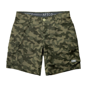 AFTCO Men's Deckhand Fishing Shorts Green OG Camo 36