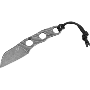 Boker Knives Kazhan Fixed Blade Knife 2.24" Sheepsfoot D2 Dark Stonewash Blade D2 Handle Steel Stonewash - Boker Knives