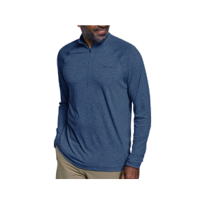 ORVIS Men's Dricast Quarter Zip Shirt Pacific Blue 2XL