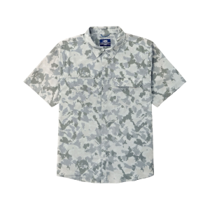 AFTCO Men's Air O Mesh Tech Shirt Gray Grander Camo Medium