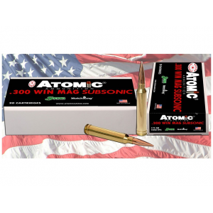 mic Ammunition Subsonic 300 Winchester Magnum 175 Grain Jacketed Hollow Point Box Of 20 Ammo