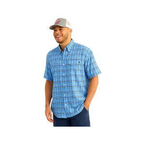 Huk Men's Tidepoint Printed Shirt Marolina Blue Large - Huk
