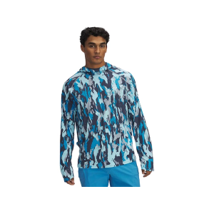 UNDER ARMOUR Men's Fish Elite Printed Hoodie Harbor Blue/White Large