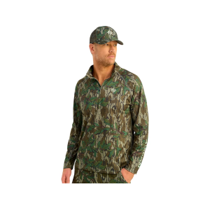 NOMAD Men's Mirage Quarter Zip Shirt Mossy Oak Greenleaf Large